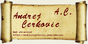 Andrej Čerković vizit kartica